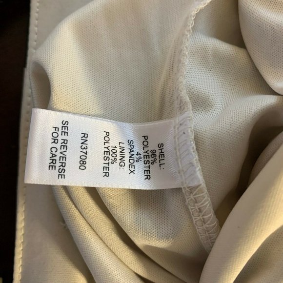 Cato Women Size XS Dress Cream Geometric Longsleev - Picture 7 of 8